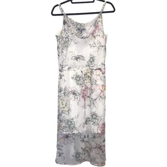 NWT White House Black Market Floral-Print Blouson Dress - Picture 2 of 7